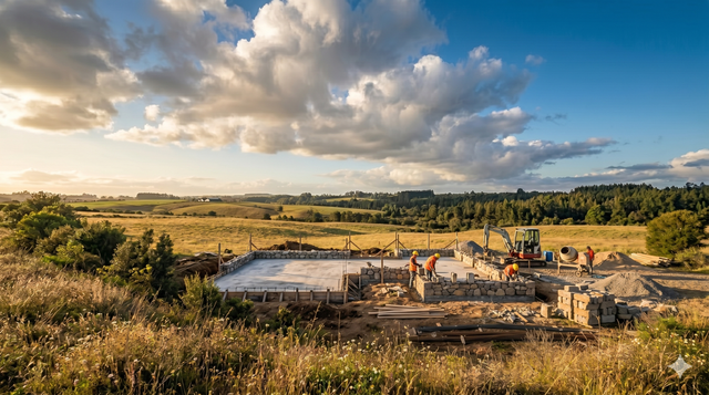 Estructura a mitad de construcción