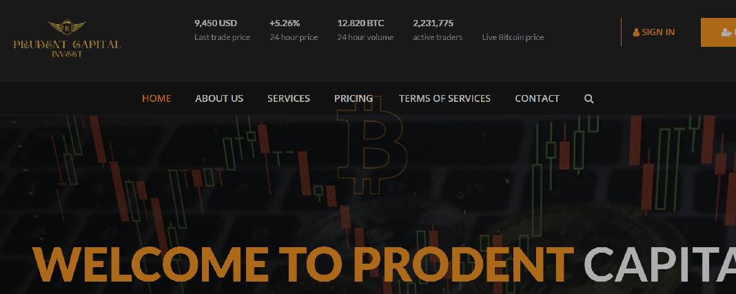 Stored capture of prudentcapitalinvest.com