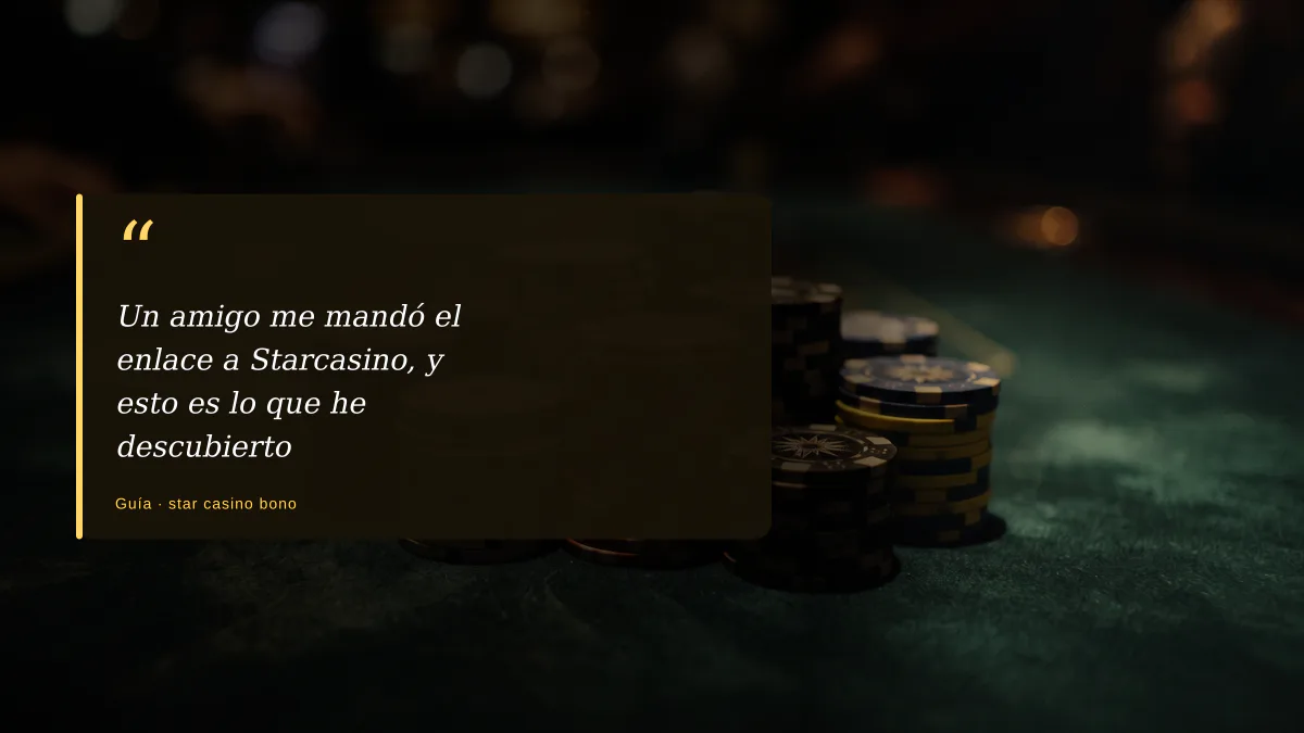 Un amigo me mandó el enlace a Starcasino, y esto es lo que he descubierto