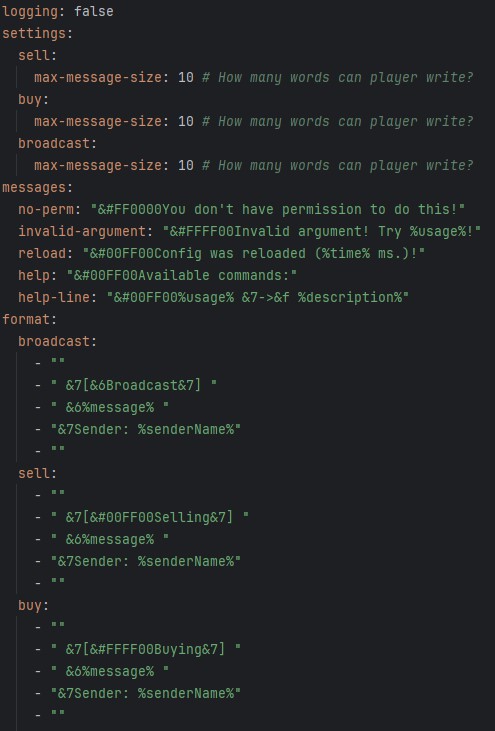Configuration file