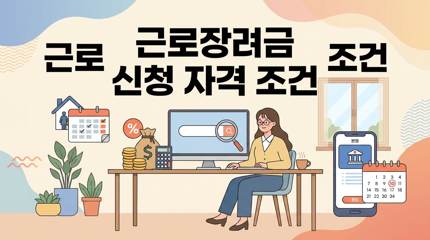 근로장려금 신청 자격 조건 2026 (소득·재산 기준 총정리)