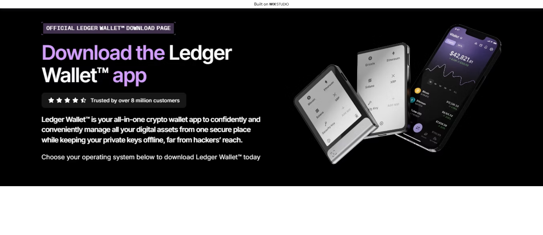 Screenshot of strt-ledgr-com.wixstudio.com