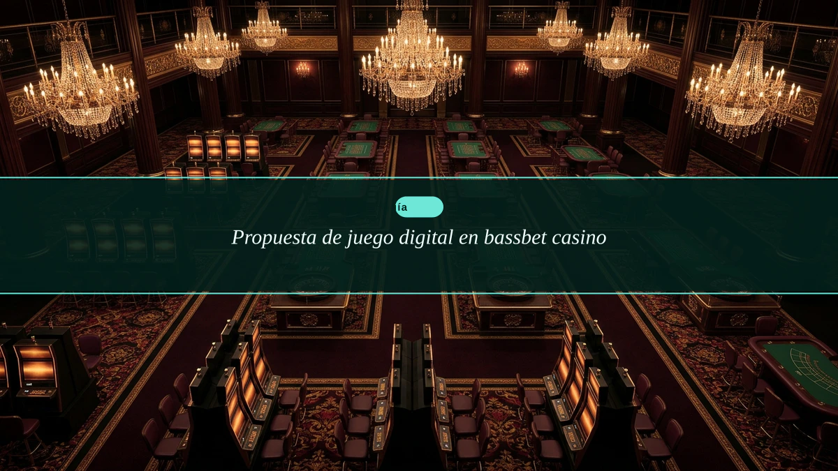 Propuesta de juego digital en bassbet casino
