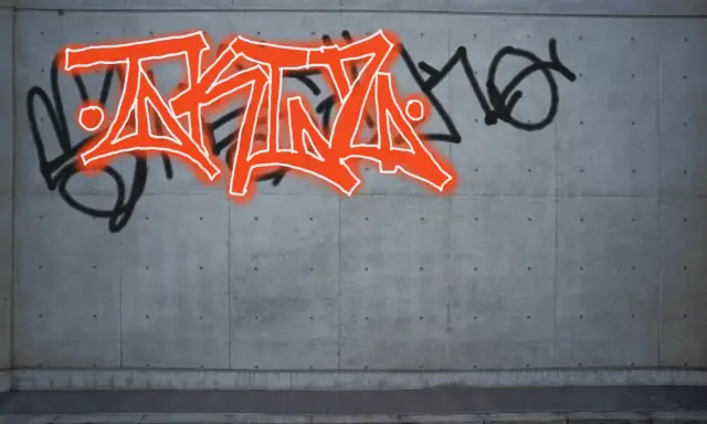 Graffiti artwork by Tkiz