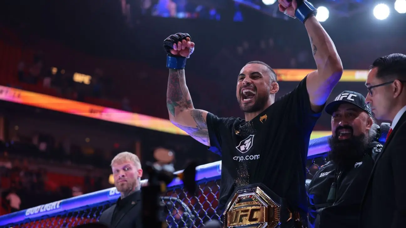 Carlos Ulberg Loses UFC Title Belt During Celebration After
