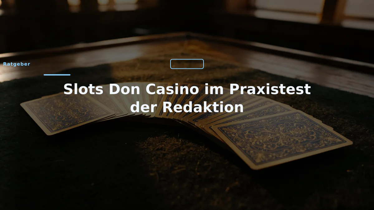 Slots Don Casino im Praxistest der Redaktion