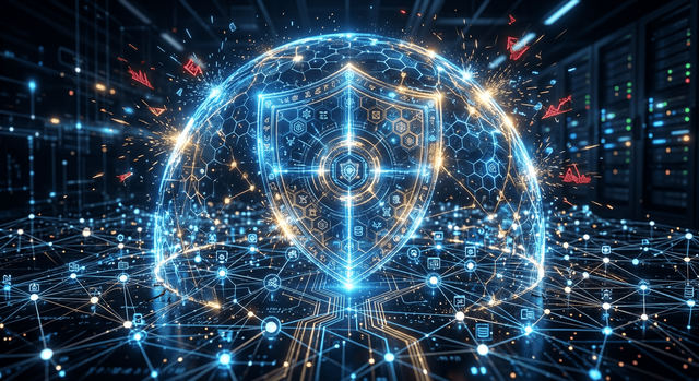 Concept of security and error handling in an n8n workflow.