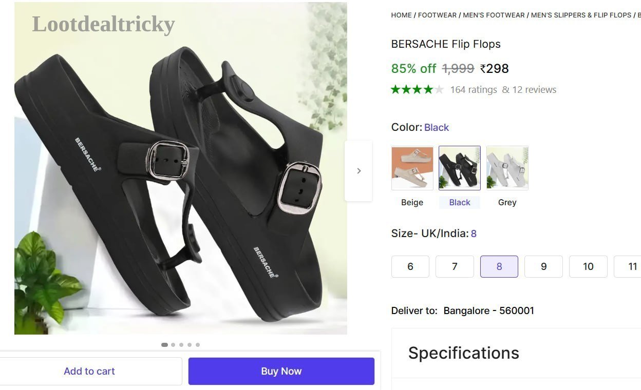 Bersache Flip Flops Offer Image