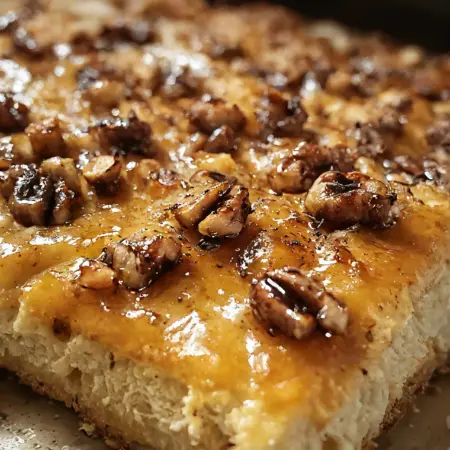 Irresistibly Sticky Pecan Focaccia Bread