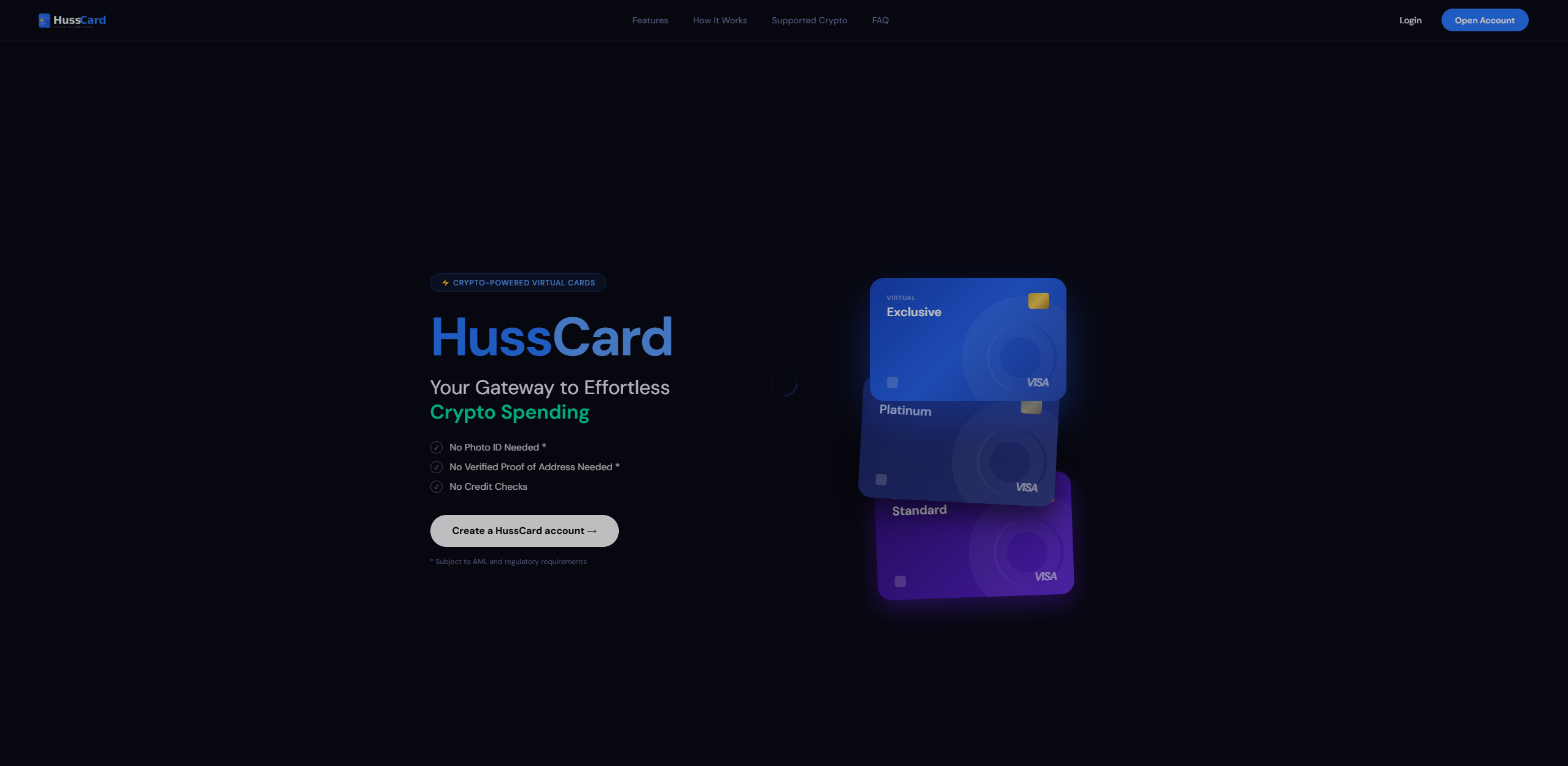 Screenshot of husscard.com