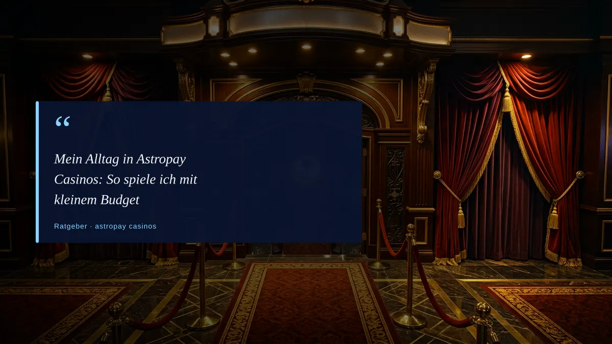 Mein Alltag in Astropay Casinos: So spiele ich mit kleinem Budget