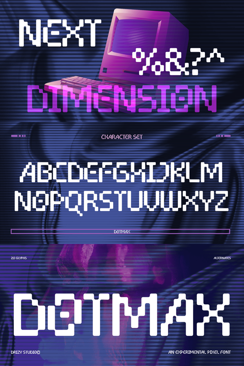 Blast Off Your Brand: How Dotmax, the Electrifyingly Precise Futuristic Font, Will Make Your Mobile App Logos (Think 'Aetherlink' or 'NexusFlow') Dazzle with Unforgettable Visual Impact and a Seriously Cool Vibe for Designers Who Dare to Dream Ahead!