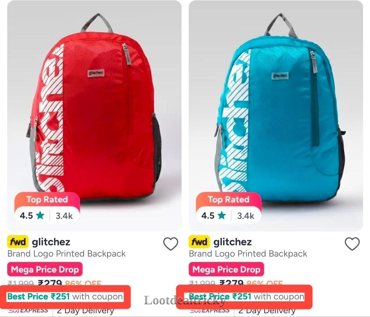 Glitchez Backpacks From – Amazing Price Drop @ ₹251