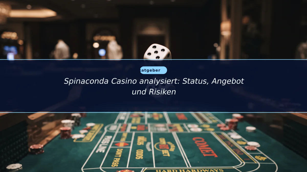 Spinaconda Casino analysiert: Status, Angebot und Risiken