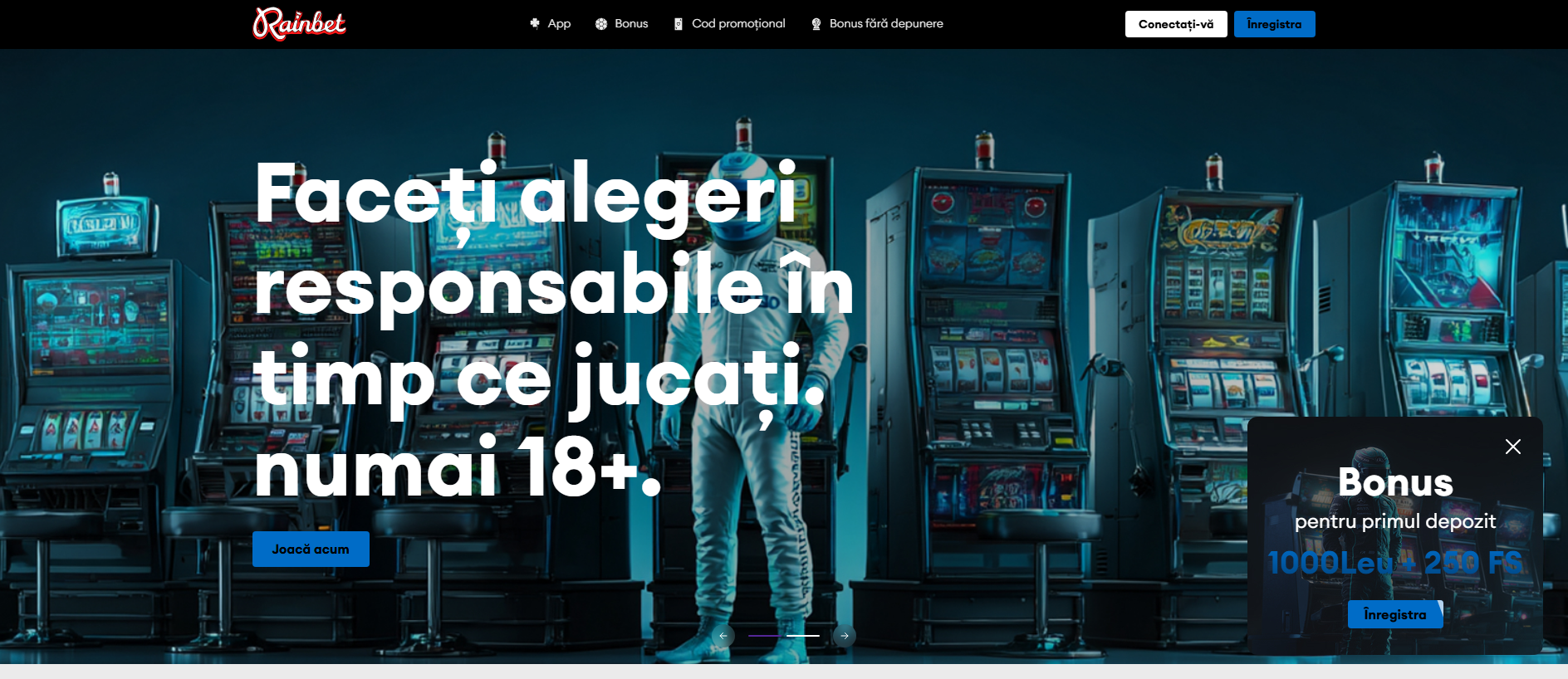 Forensic screenshot of rainbetcasino-ro.ro showing the phishing page layout