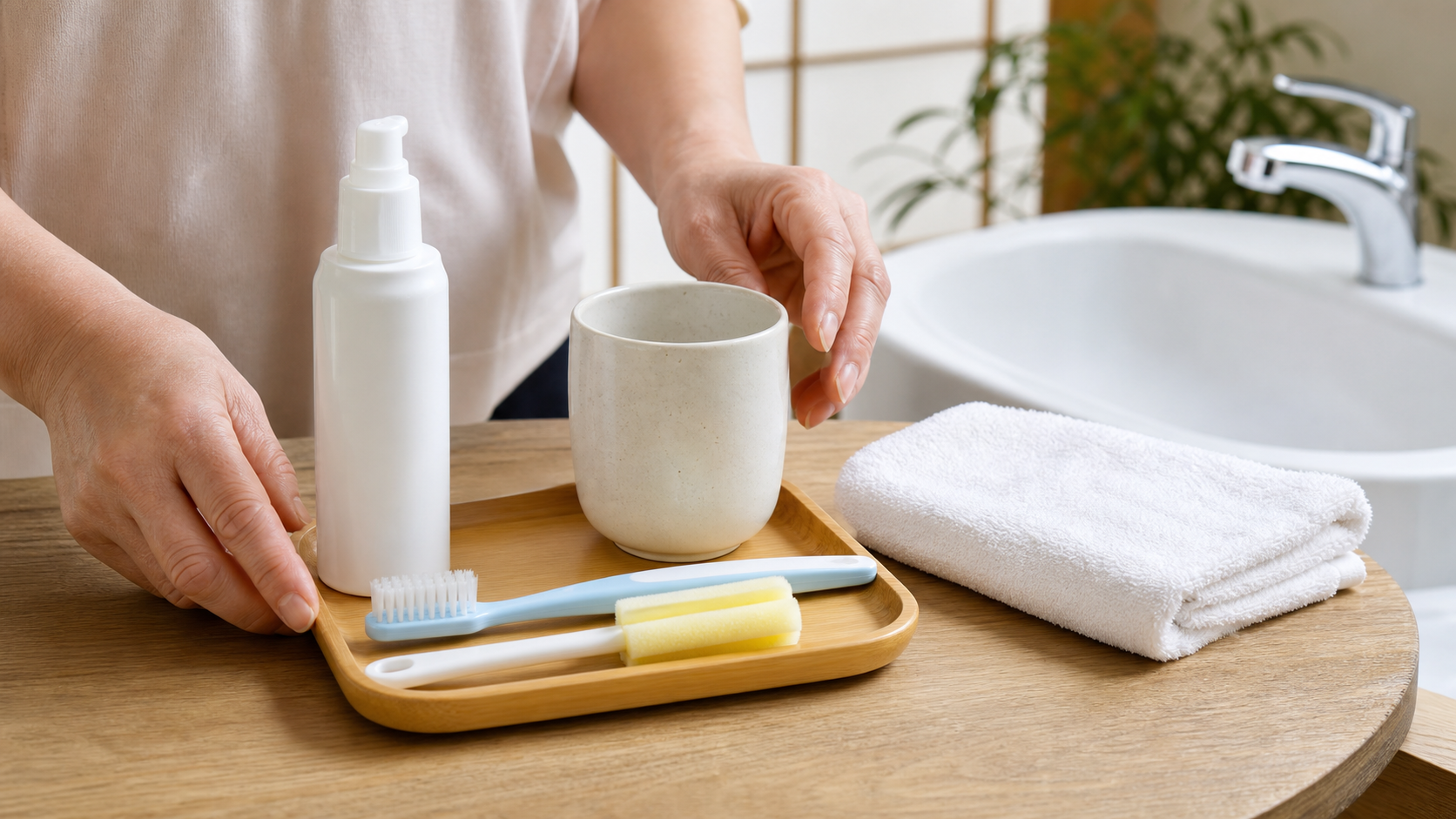 歯ブラシやスポンジブラシなど家庭で使う口腔ケア用品