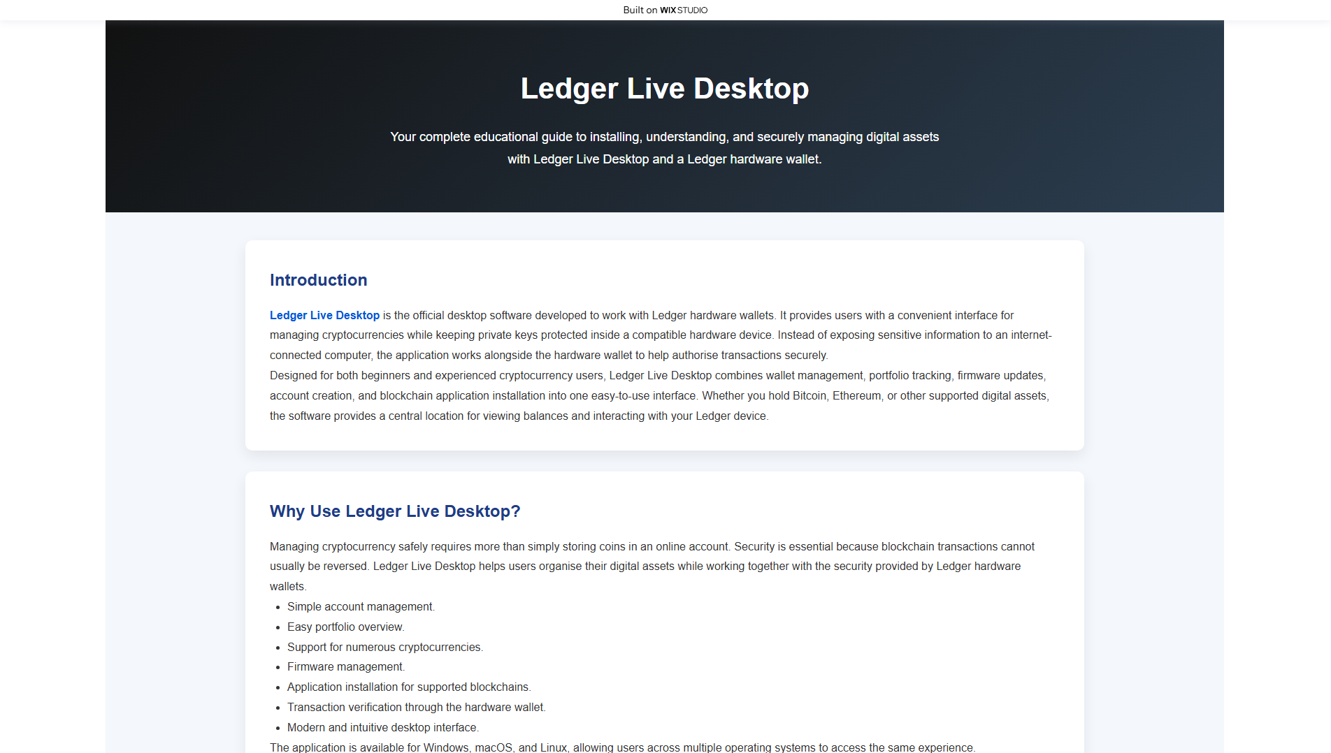 Screenshot of usadesktop.wixstudio.com
