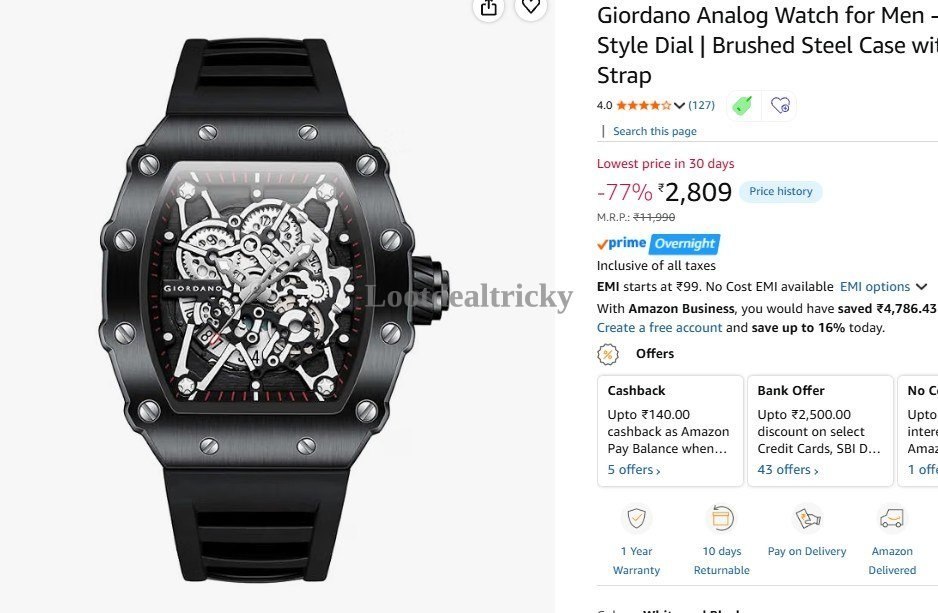 Giordano Analog Watch Offer Image