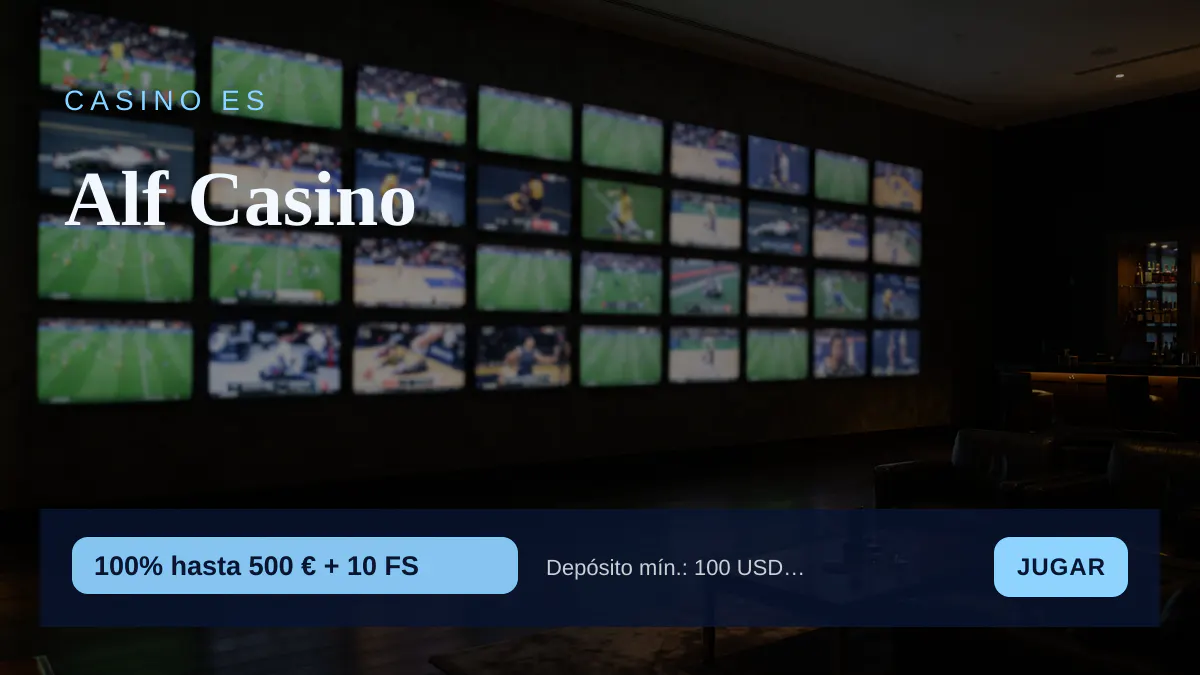 Alf Casino — bono de bienvenida 100% hasta 500 € + 10 FS, pagos: Visa, Mastercard, Skrill, Neteller, Paysafecard