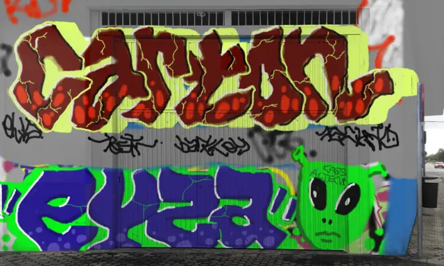Graffiti artwork by Tkiz