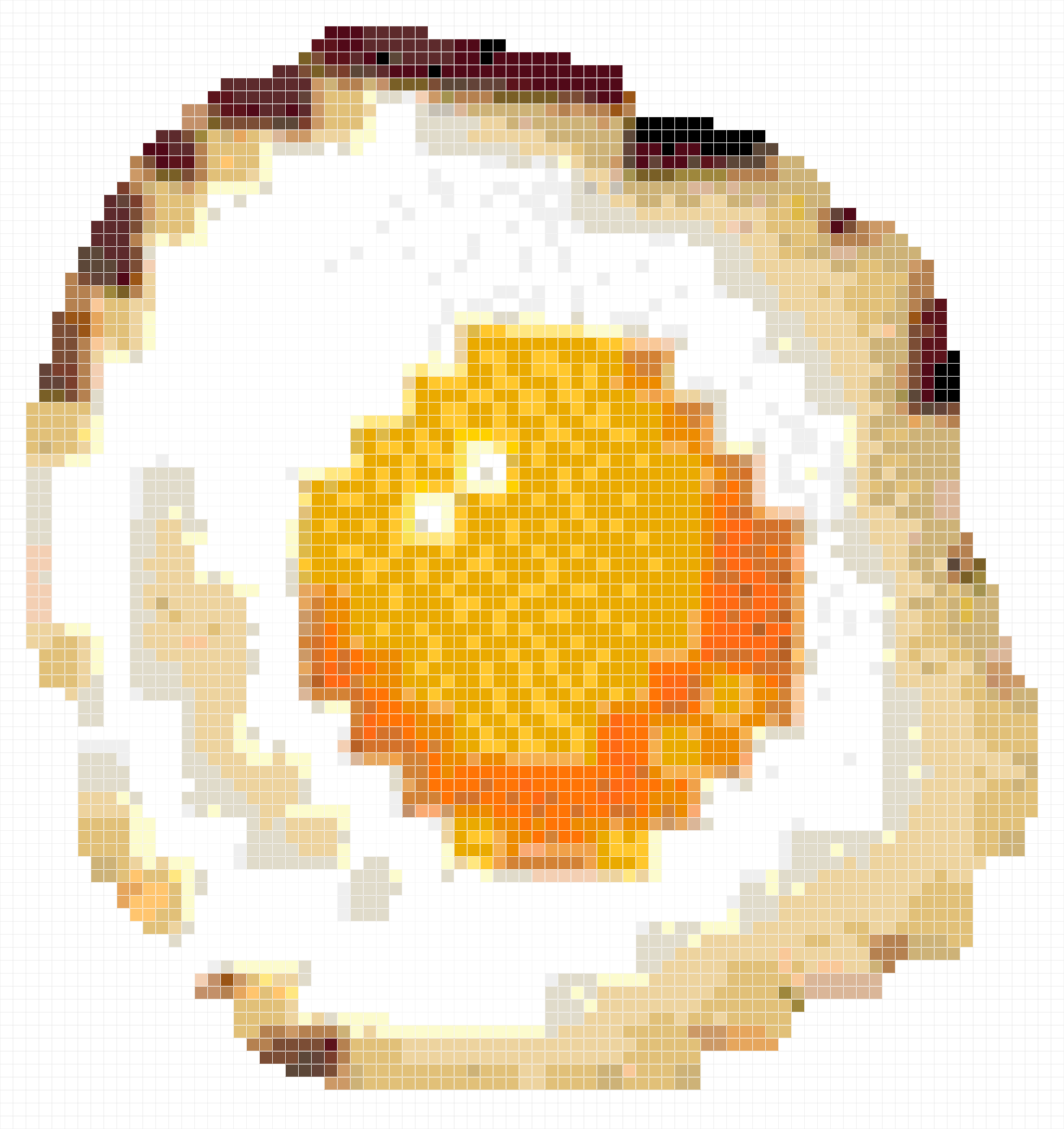 Fried Egg Pixel Art Perler Bead Pattern | Cute