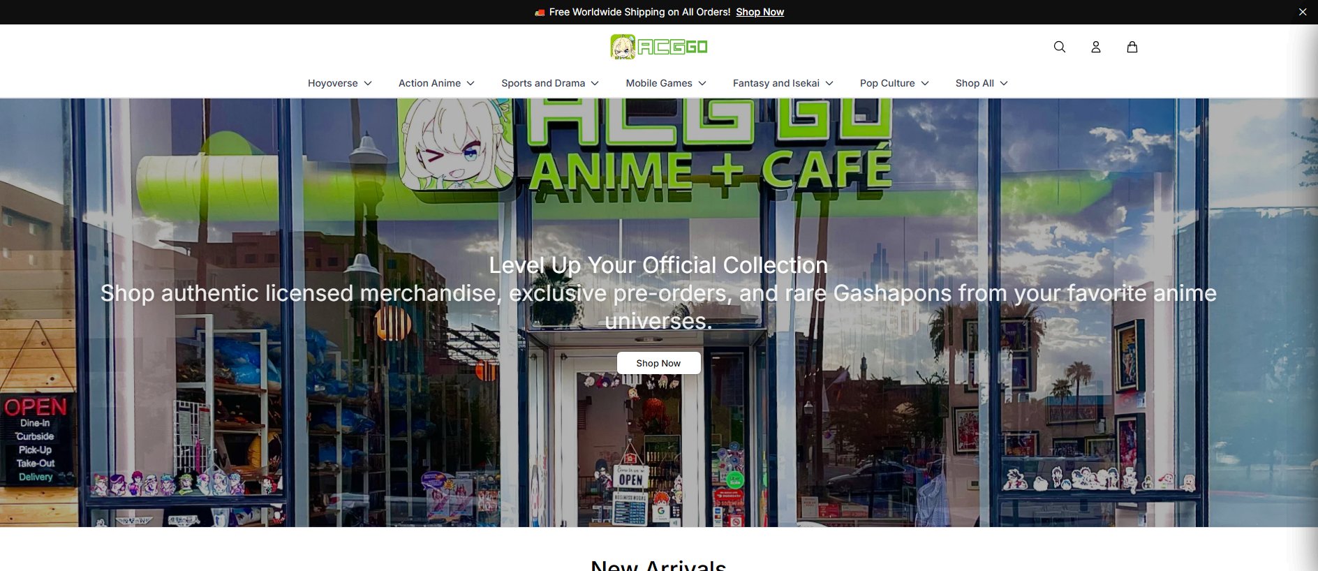 Stored capture of acggoworld.shop