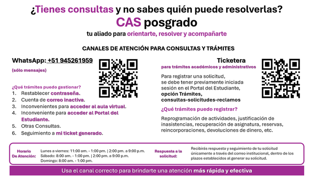 Mensaje CAS Posgrado