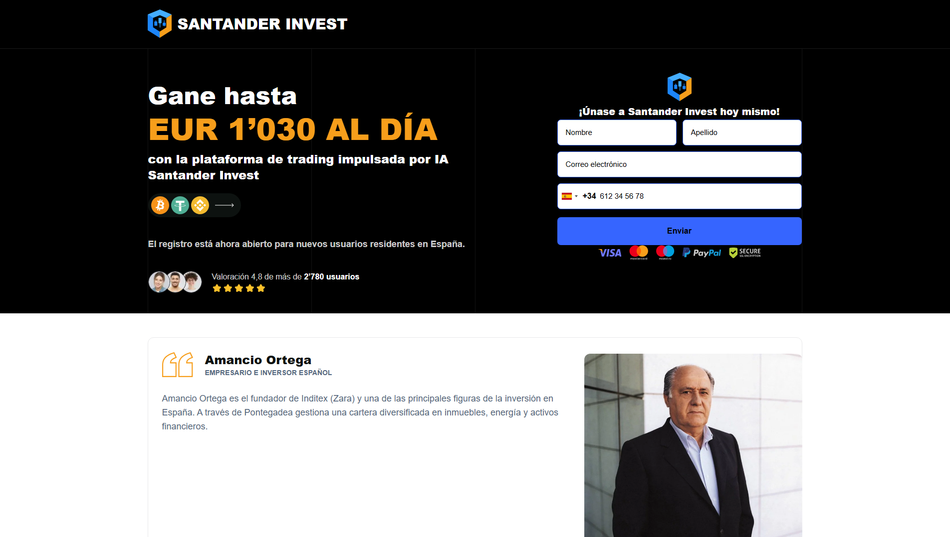 Stored capture of santander-invest.org