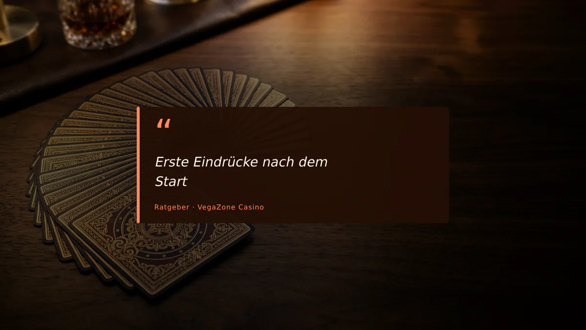 Erste Eindrücke nach dem Start