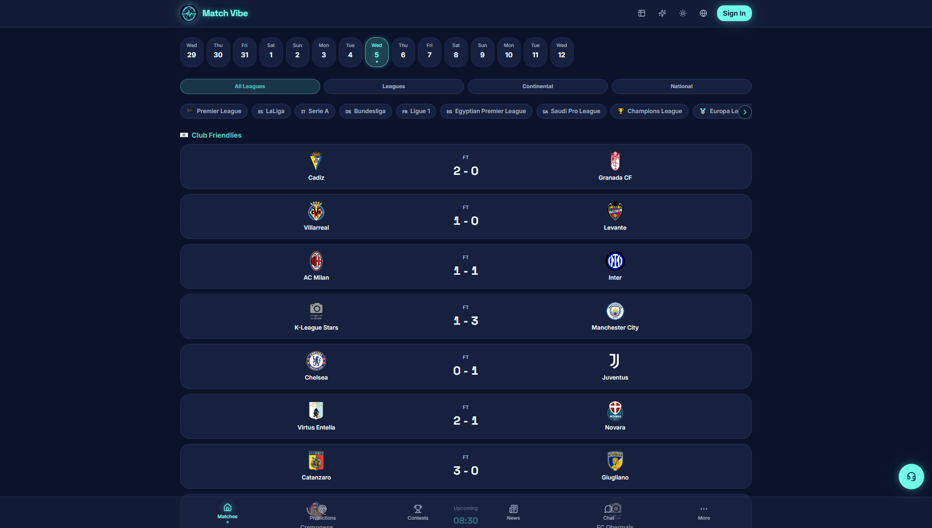 Screenshot of matchvibeapp.com