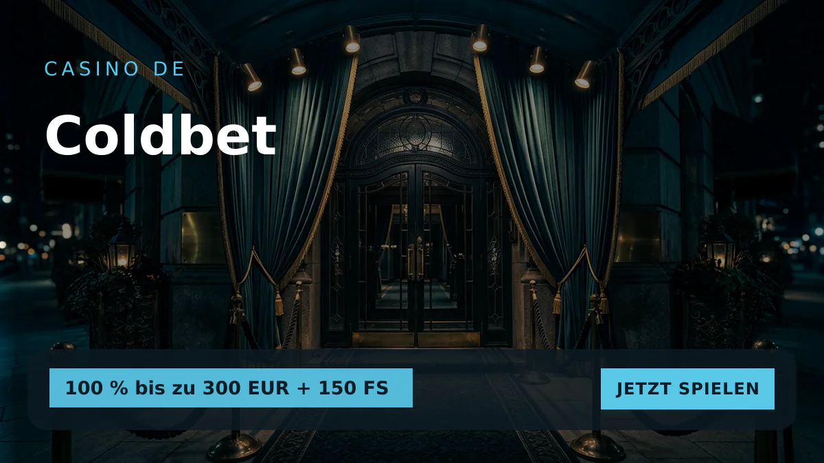 Coldbet Casino — Willkommensbonus 100 % bis zu 300 EUR + 150 FS, Zahlungen: Visa, Mastercard, Skrill, Neteller, Sofort
