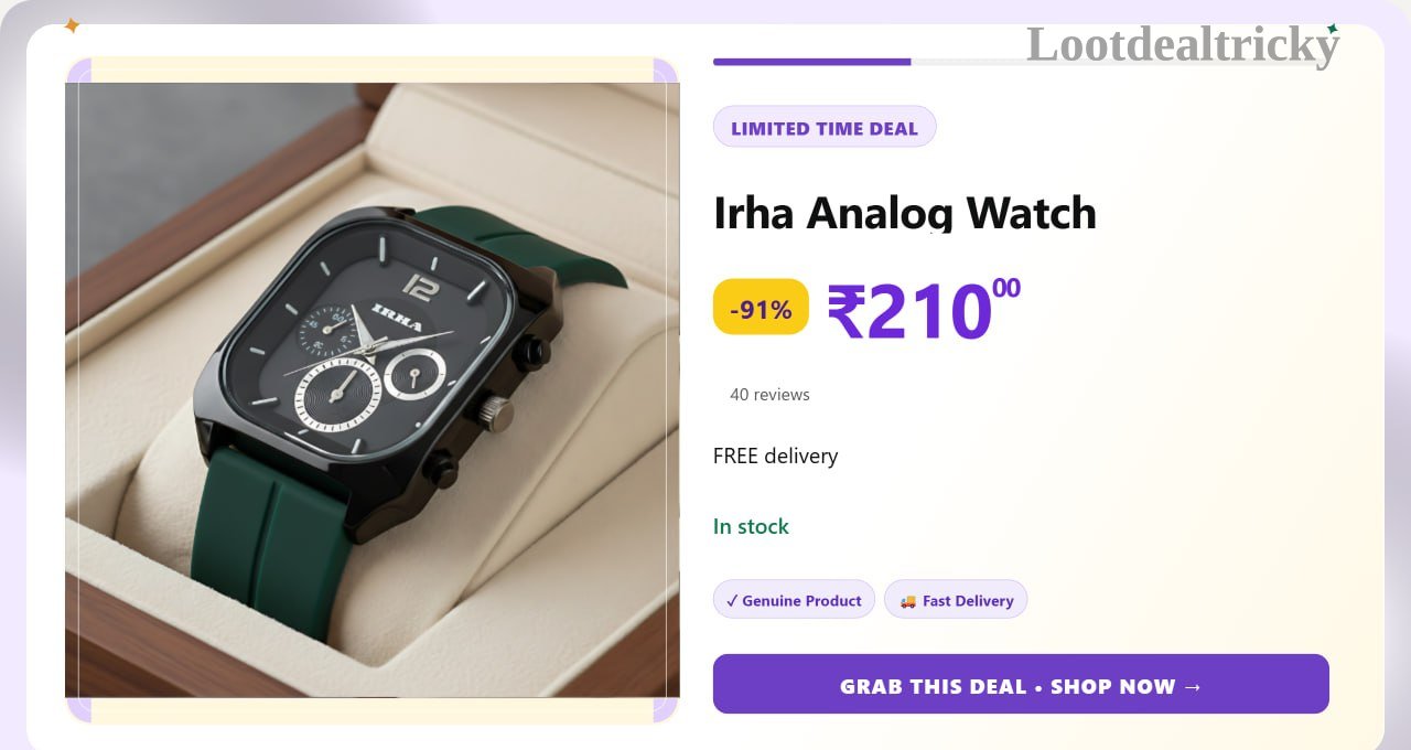 analog Watch For – Just ₹210 | Loot Ka Maal analog Watch For – Just ₹210 | Loot Ka Maal