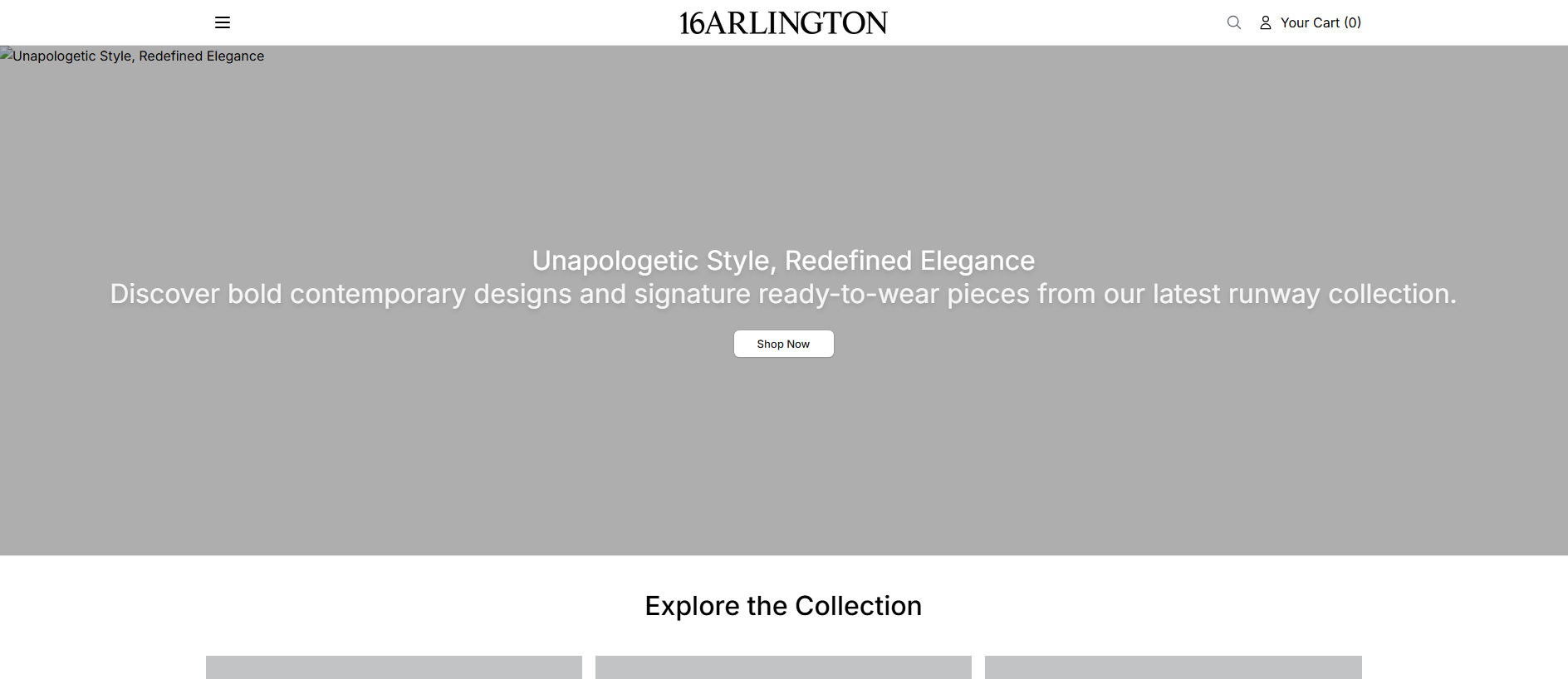 Stored capture of arlingtonboutique.shop