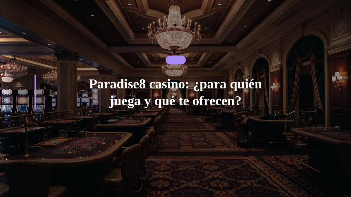 Paradise8 casino: ¿para quién juega y qué te ofrecen?