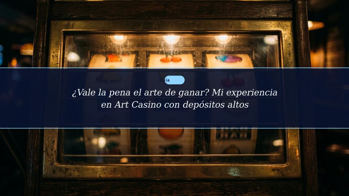 ¿Vale la pena el arte de ganar? Mi experiencia en Art Casino con depósitos altos