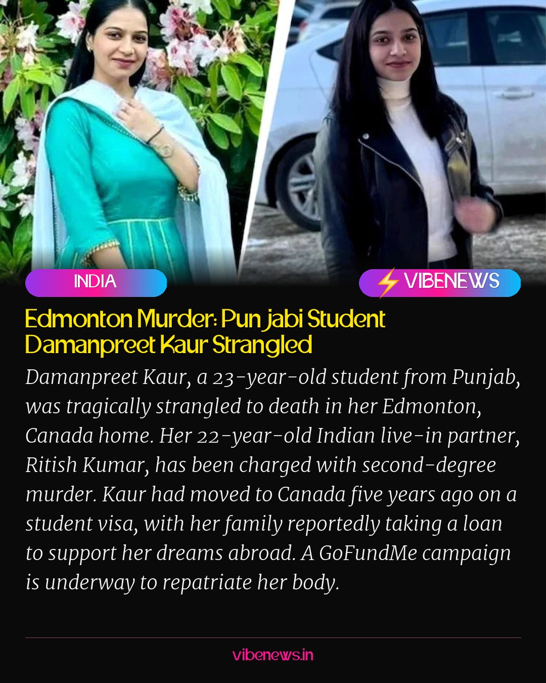 Edmonton Murder: Punjabi Student Damanpreet Kaur Strangled