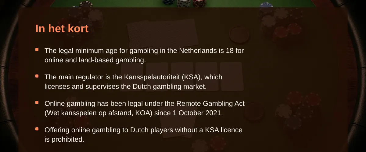 Hoe oud moet je zijn voor casino in nederland — In het kort