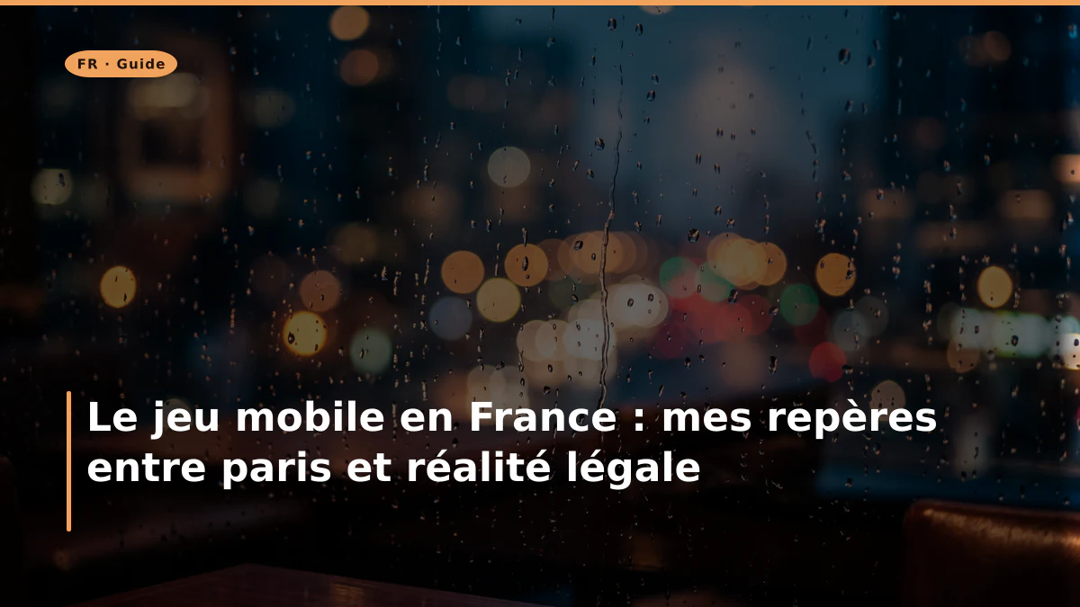 Le jeu mobile en France : mes repères entre paris et réalité légale