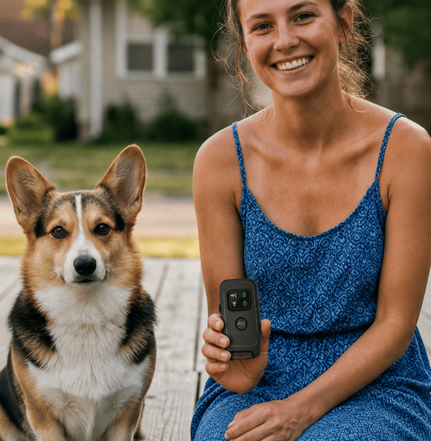 Monica L. and her dog