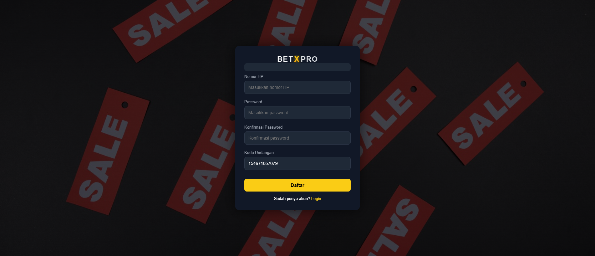 Screenshot of betxpro.cloud