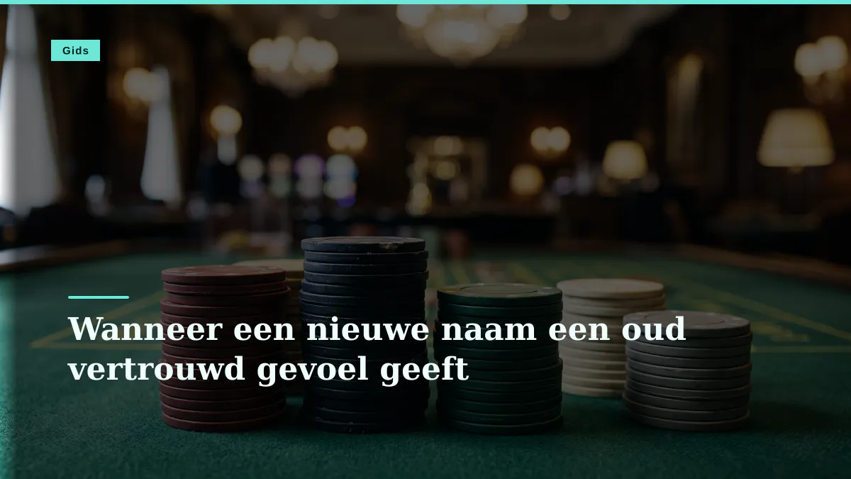 Wanneer een nieuwe naam een oud vertrouwd gevoel geeft