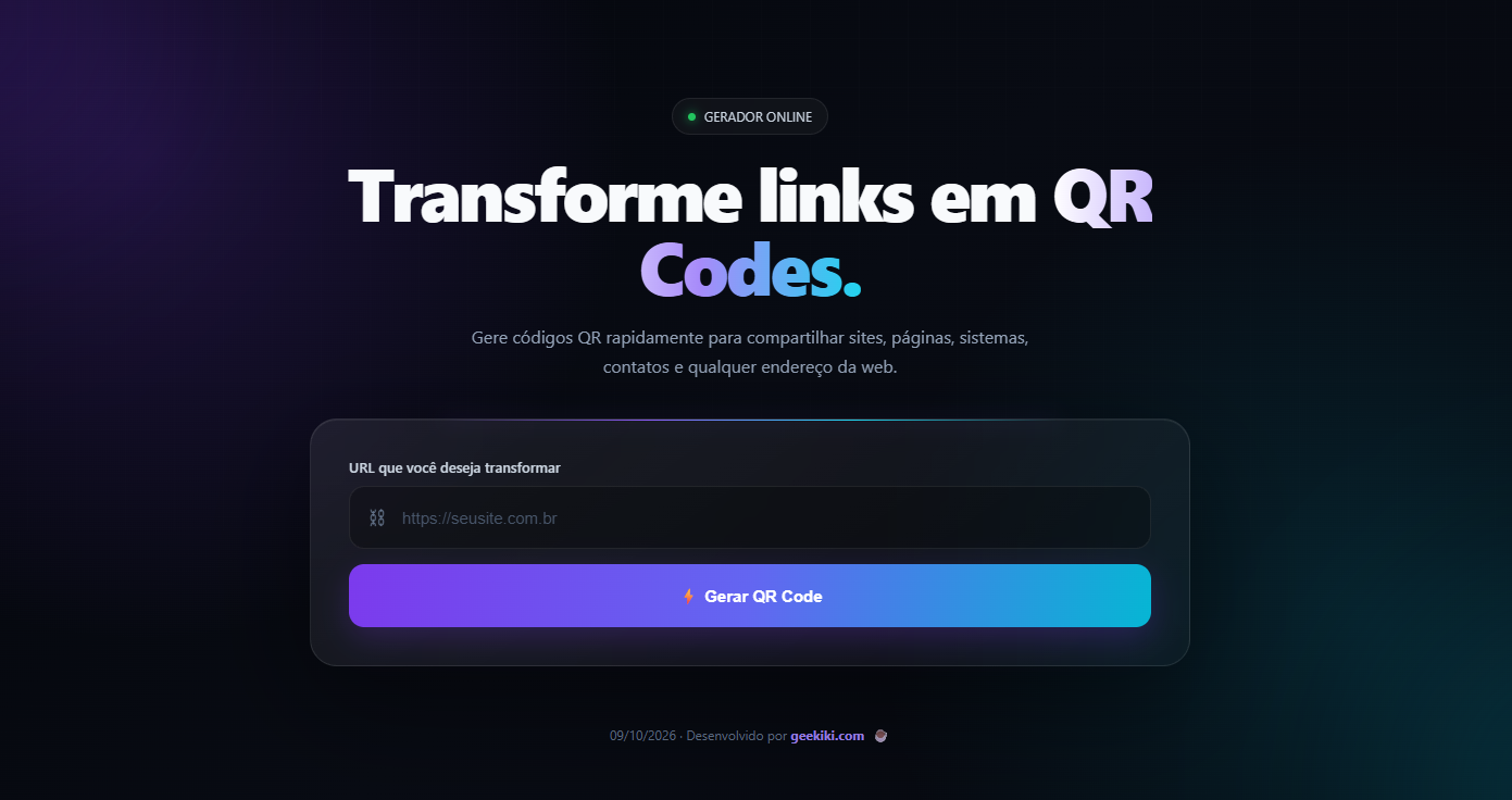 Gerador de QR Code | Aplicativo Web