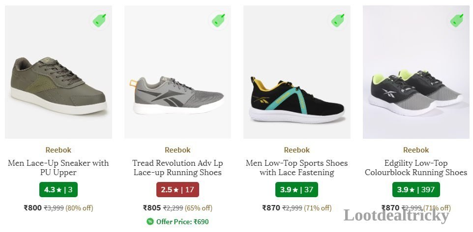 Ajio Reebok Men Offer Image