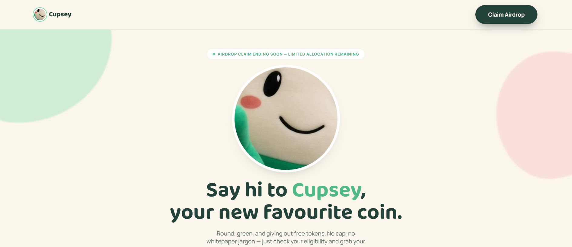 Stored capture of cupsey-token.site
