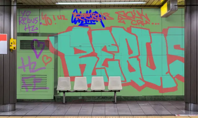 Graffiti artwork by rebus