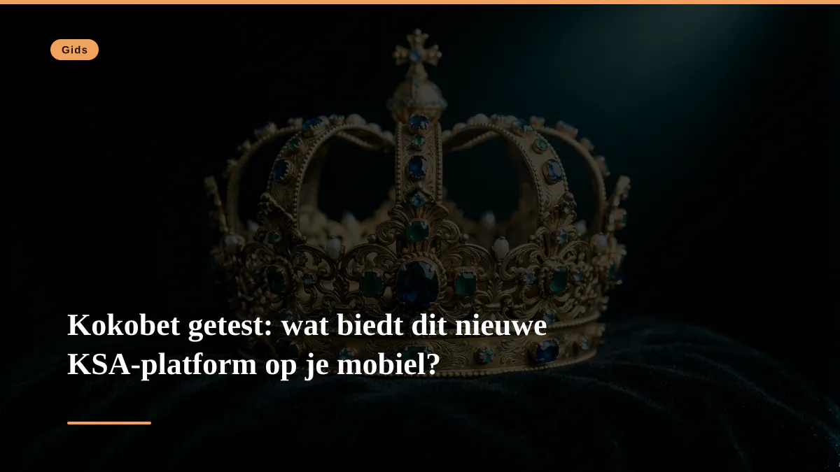 Kokobet getest: wat biedt dit nieuwe KSA-platform op je mobiel?