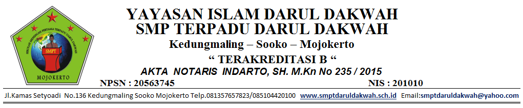 KOP Sekolah SMPT Darul Dakwah
