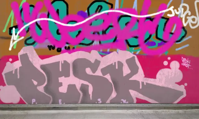 Graffiti artwork by Pesk