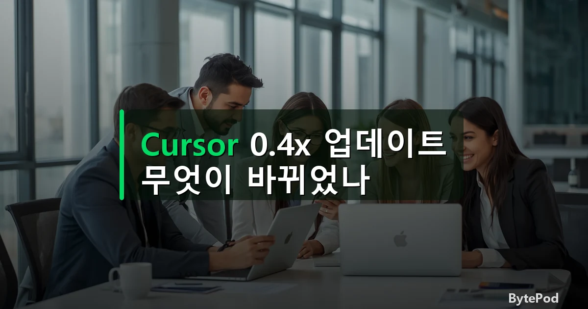 Cursor 0.4x 업데이트 — 무엇이 바뀌었나