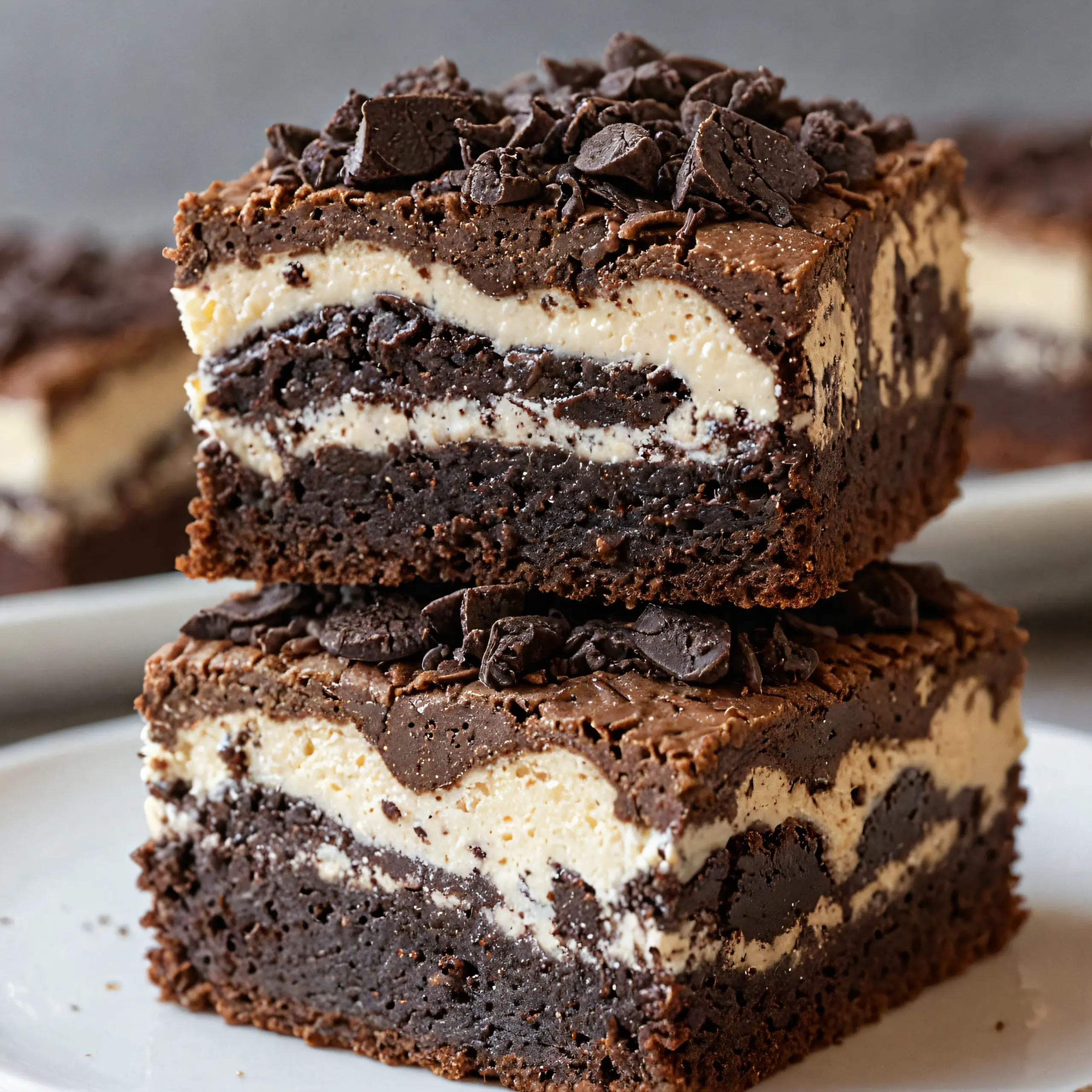 Stuffed Brownies with Cookies and Cream